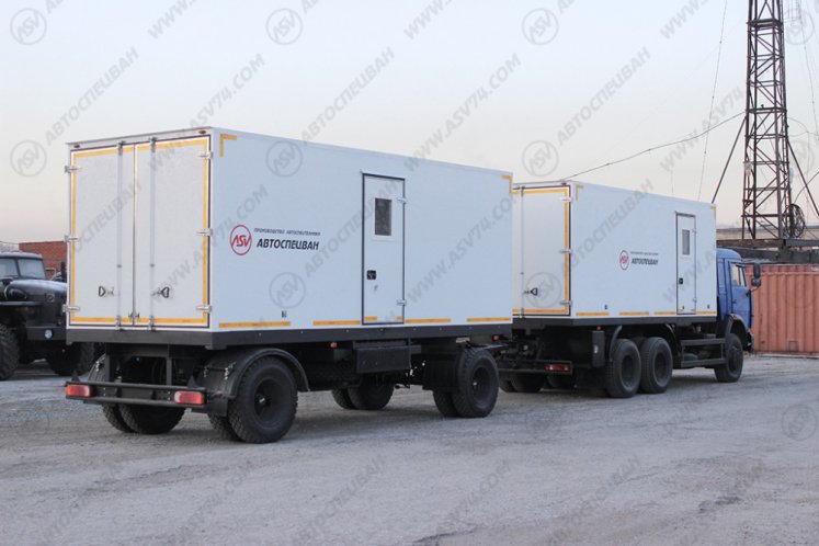 Передвижной учебный центр на шасси Камаз 65115 Нефаз 8332 с вагон-домом 2