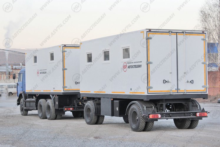 Передвижной учебный центр на шасси Камаз 65115 Нефаз 8332 с вагон-домом 4