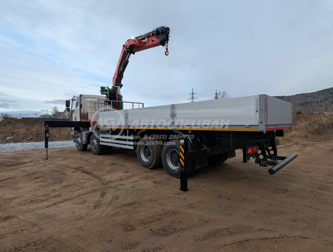 Бортовой автомобиль FAW 8х4 с КМУ 3