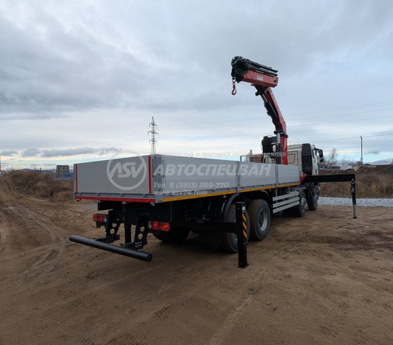 Бортовой автомобиль FAW 8х4 с КМУ 4