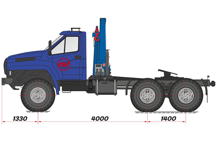 Седельный тягач Урал 44202 NEXT с КМУ ИМ-95 0