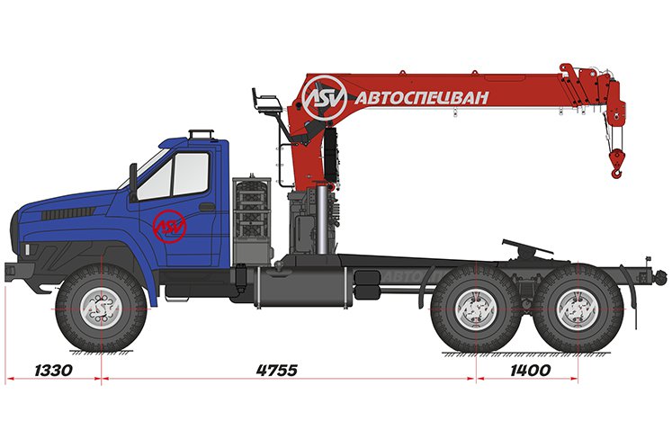 Седельный тягач Урал 4320 NEXT с КМУ IT-180 (тросовый) 0