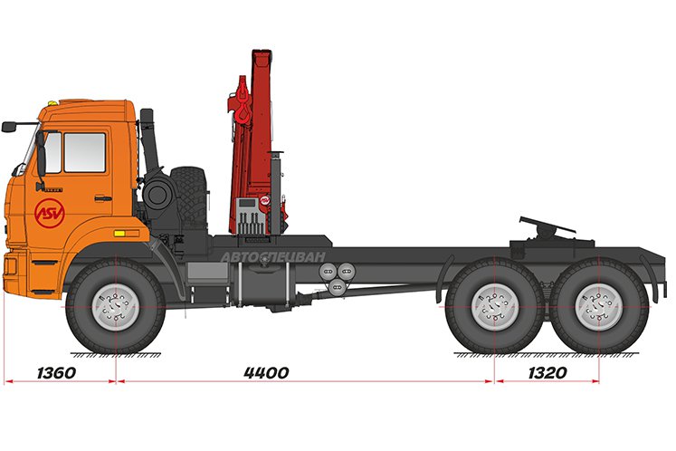 Седельный тягач КАМАЗ 43118-46 (53504-46) с КМУ Palfinger 23500 0