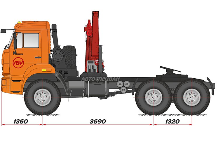 Седельный тягач КАМАЗ 43118-46 (53504-46) с КМУ Palfinger 15500 0