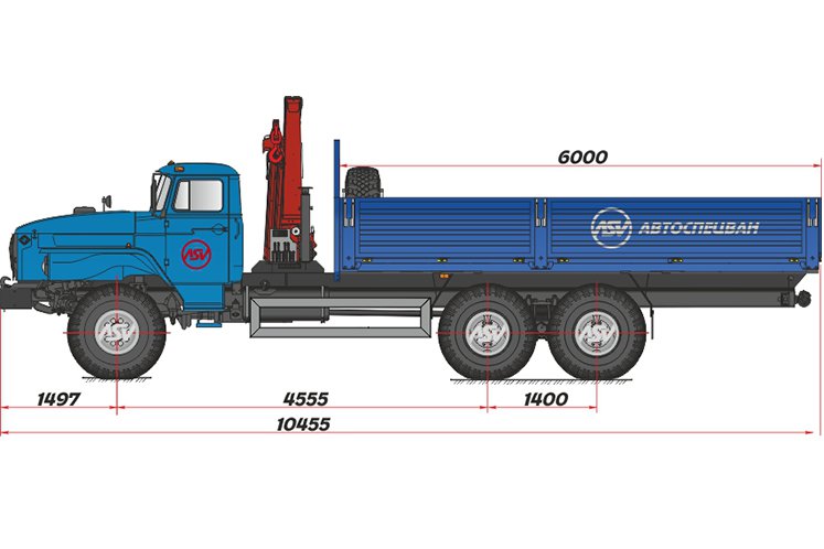 Бортовой автомобиль Урал 4320 (капотный) с КМУ Palfinger 15500 0