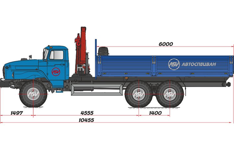 Бортовой автомобиль Урал 4320 (капотный) с КМУ Palfinger 23500 0