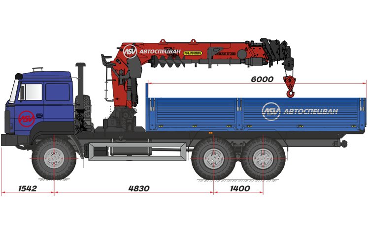Бортовой автомобиль Урал 4320-80М (бескапотный) с КМУ IT-200 (тросовый) 0