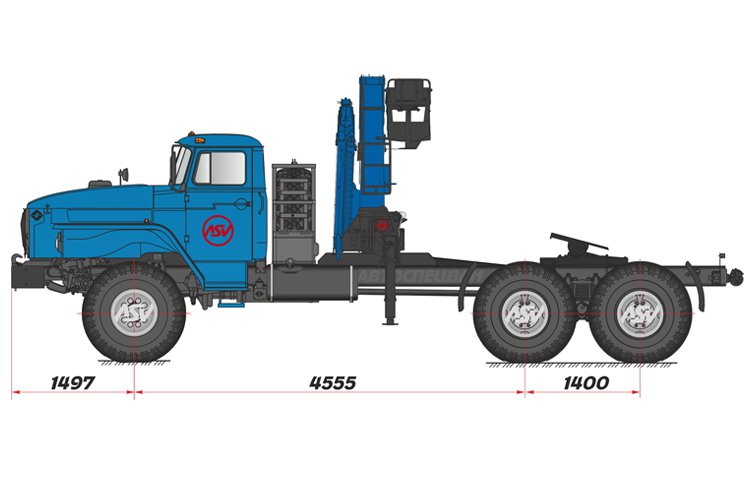 Седельный тягач Урал 4320 с КМУ ИМ-240 0