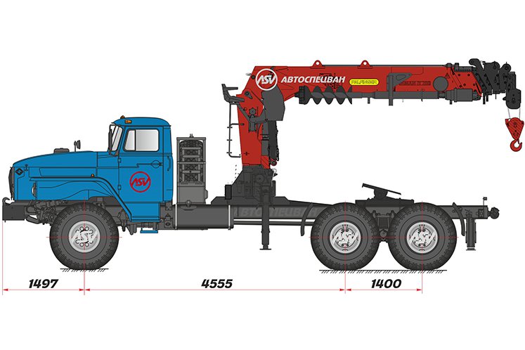 Седельный тягач Урал 4320 с КМУ IT-200 (тросовый) 0
