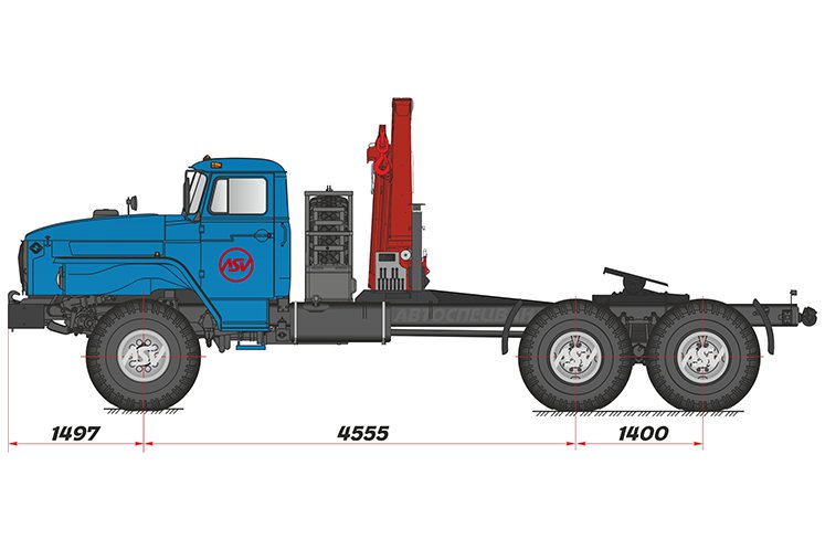 Седельный тягач Урал 4320 с КМУ Palfinger 23500 0