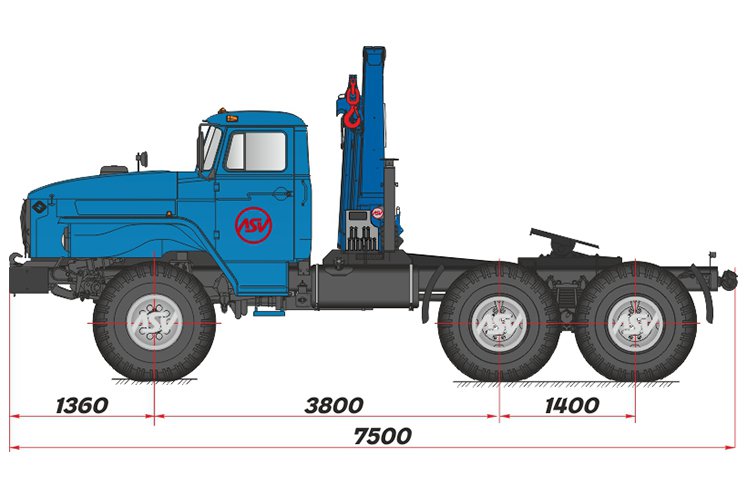 Седельный тягач Урал 44202-60М с КМУ ИМ-150 0