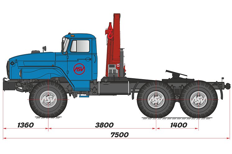 Седельный тягач Урал 44202-60М с КМУ Palfinger 15500 0