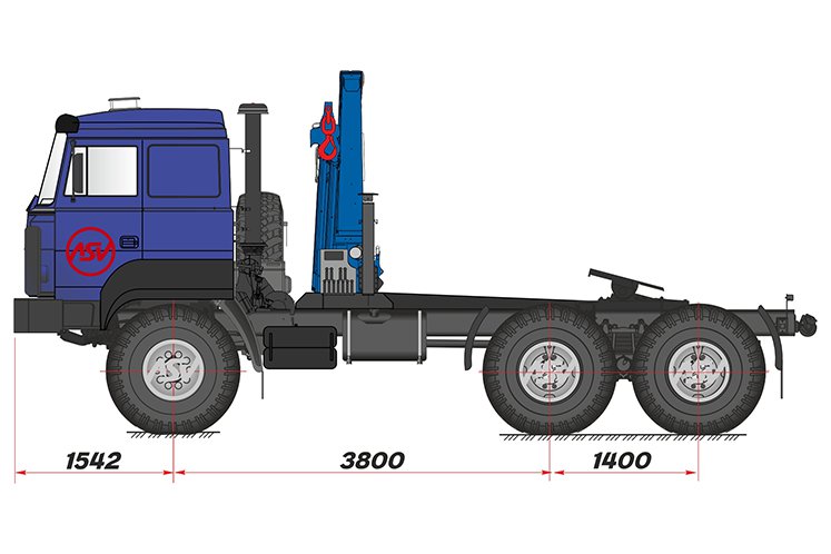 Седельный тягач Урал 44202-3511-82 (бескапотный) с КМУ ИМ-95 0