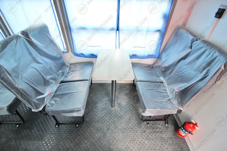 Вахтовый автобус с грузовой платформой и КМУ, Урал 4320-6952-72 NEXT, 12 мест 9