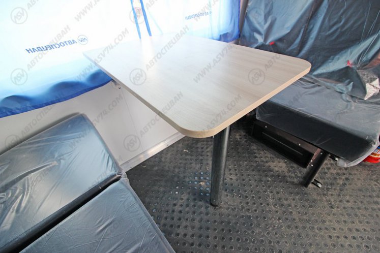 Вахтовый автобус с грузовой платформой и КМУ, Урал 4320-6952-72 NEXT, 12 мест 10