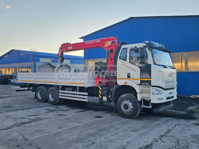 Бортовой автомобиль FAW J6 c КМУ Sunhunk S-1606 0
