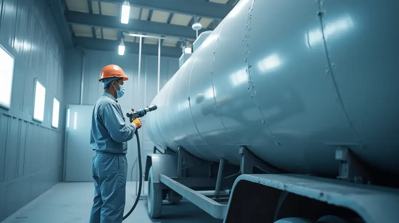 Работа в покрасочной камере