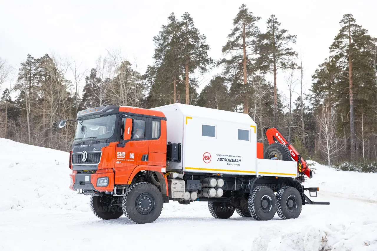 АРОК SHACMAN SX32586V385 с КМУ Sunhunk 108-2 2