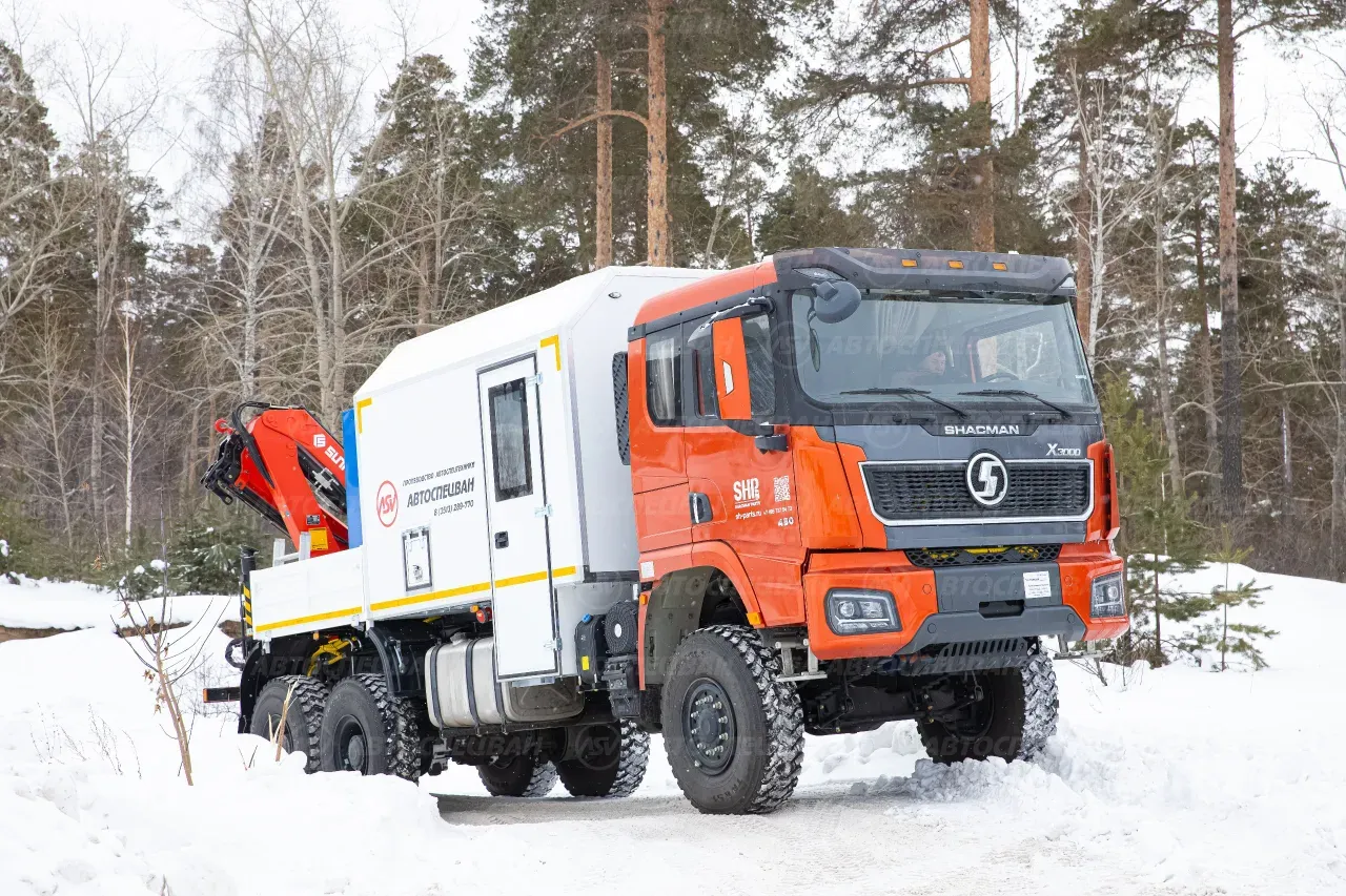 АРОК SHACMAN SX32586V385 с КМУ Sunhunk 108-2 3
