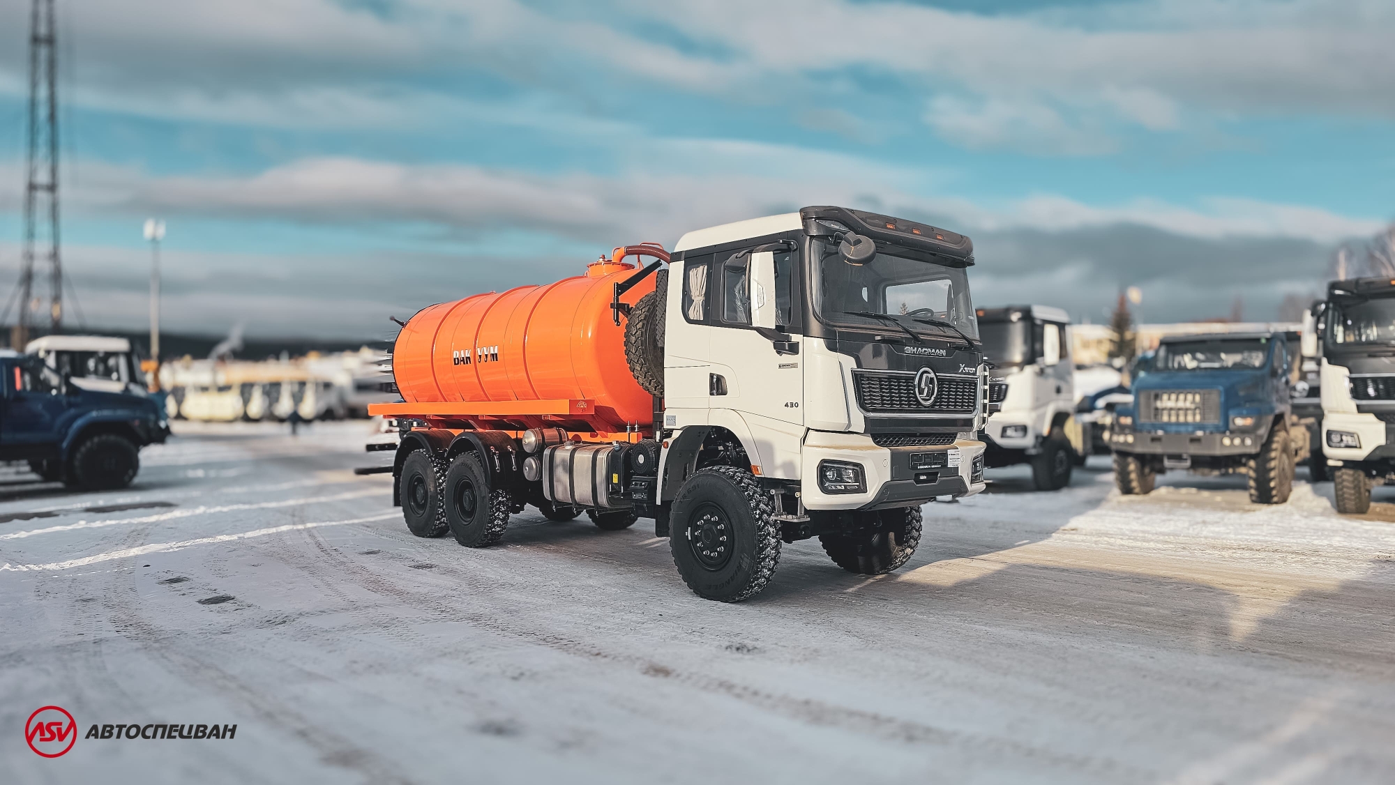 Автоцистерна вакуумная МВ-15 на шасси SHACMAN SX32586V385 6Х6 0