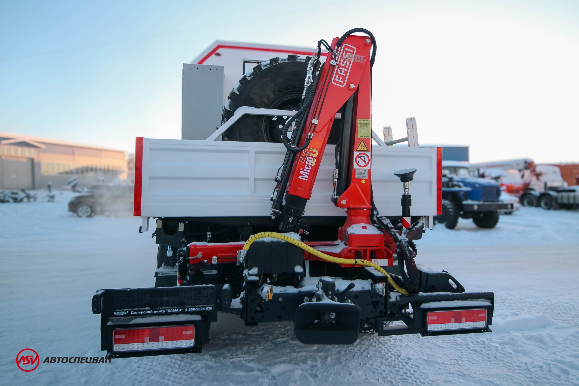 Агрегат ремонта и обслуживания качалок Камаз 43118-3027-50 с КМУ Fassi M20A.12 4