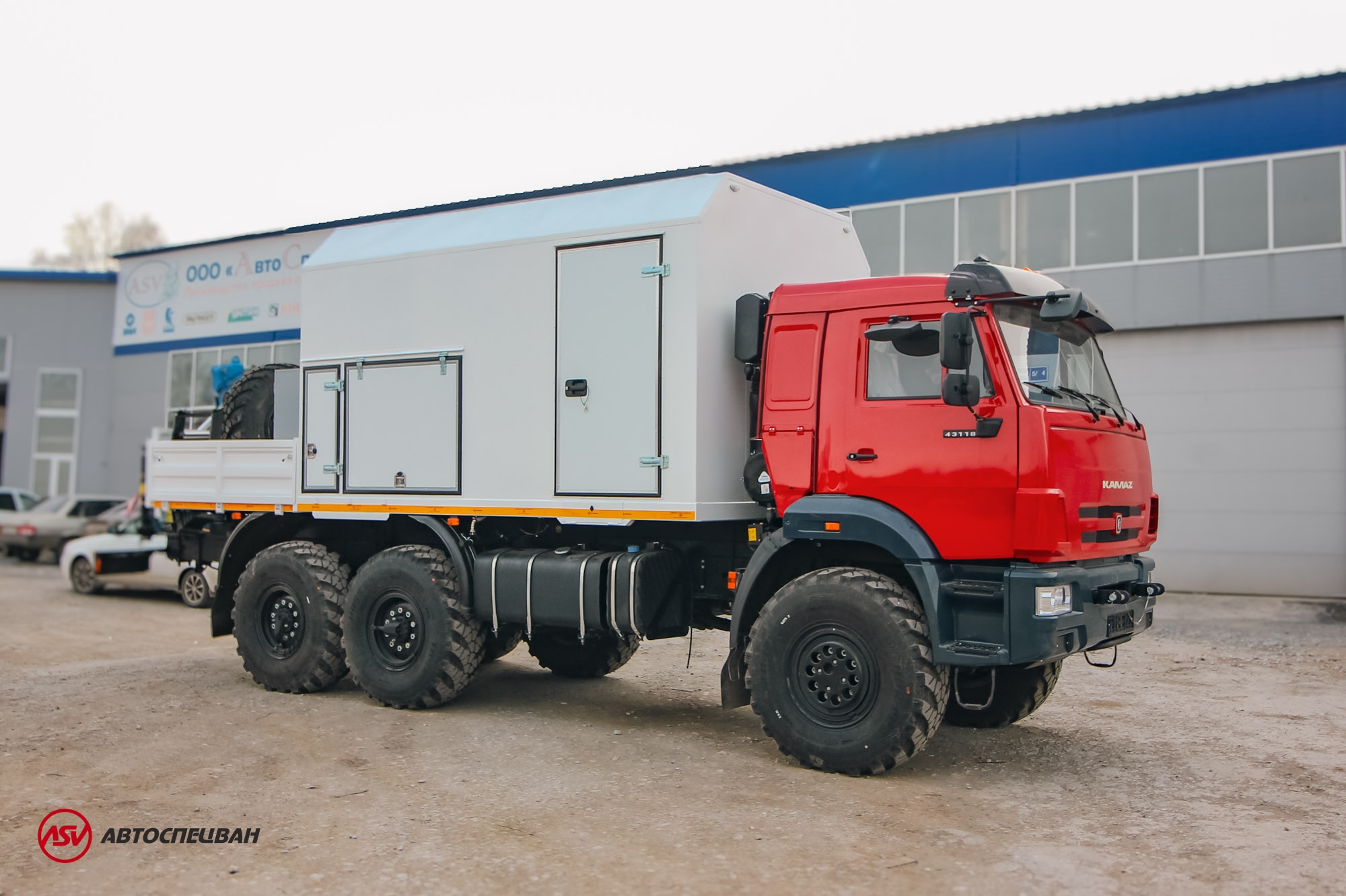Передвижная мастерская ПАРМ с КМУ ИМ-20 на шасси Камаз 43118-3027-50 0