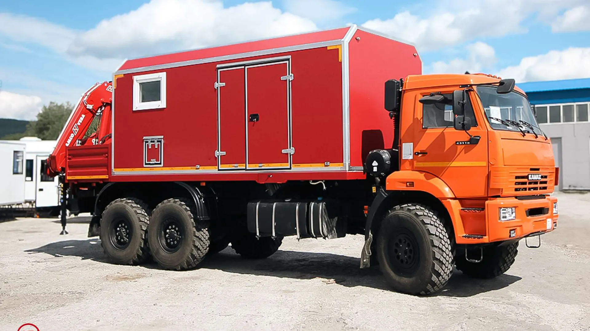 Агрегат ремонта и обслуживания качалок АРОК Камаз 43118-50 с КМУ AmcoVeba 815/2S 0