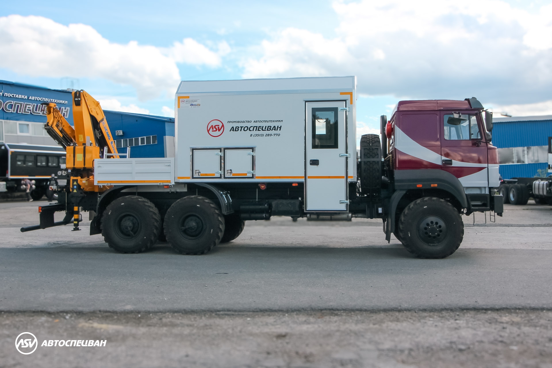 Мастерская передвижная с КМУ XCMG SQZ105.4 на шасси Урал 4320-4972-80(Е5) 1